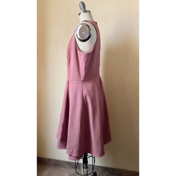 Adelyn Rae Women's Paige Dress Size L Fit-and-Flare Mauve Rose - Picture 3 of 9